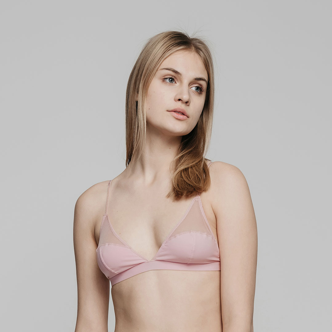 variable｜ Triangle Soft-Cup Bra | Pale Pink