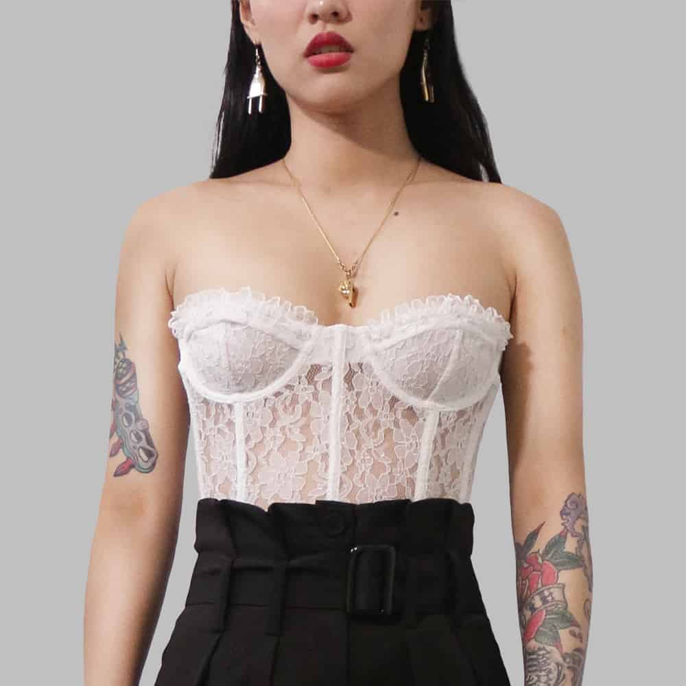 variable｜ Lace Corset | White